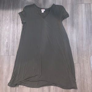Green T-shirt Dress